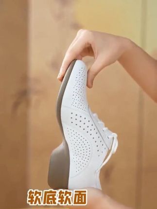 舞蹈鞋女成人专业室内外运动 真皮广场舞鞋橡胶底耐磨女士跳舞鞋  #广场舞鞋 #真皮舞蹈鞋 #耐磨跳舞鞋