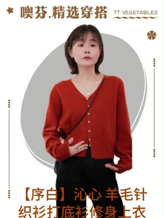 TT・VEGETABLES【序白】沁心 羊毛针织衫打底衫修身上衣#毛衣 #美出高级感 #高级感穿搭 #品质女装 #每日穿搭