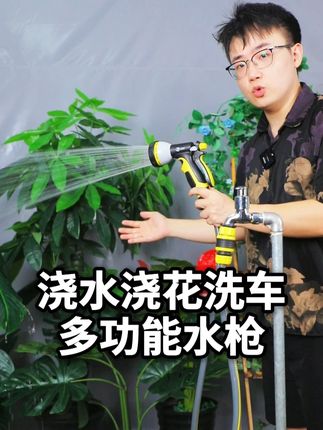 烈日炎炎有了这款多功能水枪,再也不用提水浇花了,多种模式可浇花浇菜洗车洗地#浇花神器#高压水枪#高压清洗#浇水