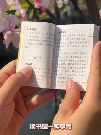 掌上经典,墨香传承,让智慧时刻与你相伴。 #迷你口袋书 #随时阅读 #手工打孔线装版 #吊坠书签