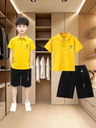 男童短袖套装 #短袖套装 #面料柔软舒适 #儿童套装 #高品质童装