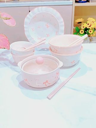 赶紧来薅大羊毛啦,清仓处理一批蝴蝶结陶瓷餐具,真的太划算啦 #陶瓷餐具 #面碗 #米饭碗 #颜值餐具 #超便宜超划算 釉下彩的工艺耐高温不褪色