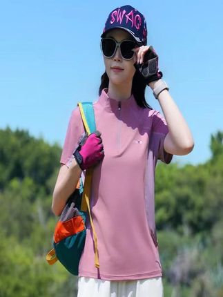 2025夏季新款速干T恤女短袖弹力透气拼色显瘦防晒运动跑步休闲服2#夏季新款 #显瘦遮肉 #谁穿谁好看不分年龄段