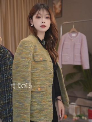 法式羊毛小香风外套女款爆款2025新款秋季高级感气质潮牌百搭 #法式羊毛小香风 #穿出高级感 #谁穿谁好看系列 #高级小香风外套 #千金风穿搭