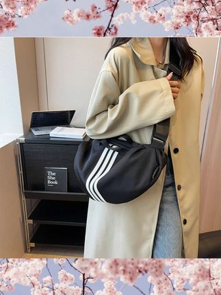 大容量包包女2024新款时尚尼龙布包夏天休闲短途旅行单肩斜挎饺子 #家庭日用 #必备