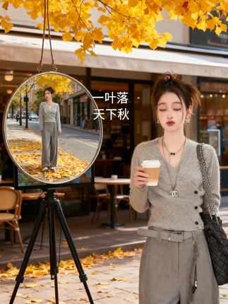 设计感针织衫太好了! #针织衫女 #长袖毛衣 #早秋新款 #显瘦穿搭 #谁穿谁美