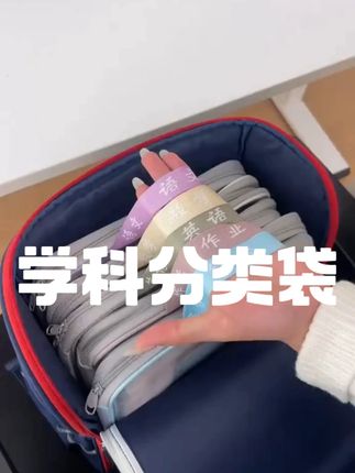 新款提手带科目的学科分类袋,小孩子一下子就能找到对应的科目了,工厂直发,便宜实惠#提手科目袋 #大开口L型 #文具安利