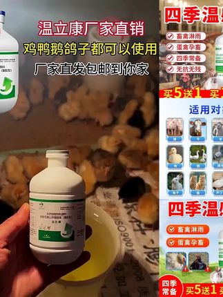 四季温感康 鸡鸭鸽兔芦丁鸡鸽子兔子养殖场家禽饲料添加剂