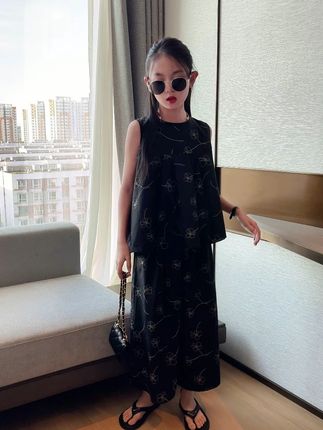 女童夏季套装 透气舒适面料,女儿夏季就要这样穿!#女童套装夏季#生女儿就是用来打扮的#夏季新款#面料舒适透气