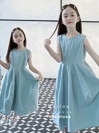 女童夏季连衣裙2025新款儿童背心裙洋气薄款韩范宝宝长裙子 女童夏季连衣裙2025新款儿童背心裙洋气薄款韩范宝宝长裙子#面料舒适透气 #谁穿谁好看系列 #夏季新款 #在家也要美美哒 #好看的衣服都在这里