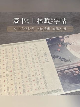 篆书兰亭序孙子兵法上林赋等仿古常用描红长卷成人宣纸书法专用纸#篆书书法 #描红长卷 #宣纸书法 #成人书法 #传统文化