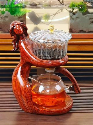 整套懒人磁吸玻璃出水自动茶具套装简约泡茶壶茶杯