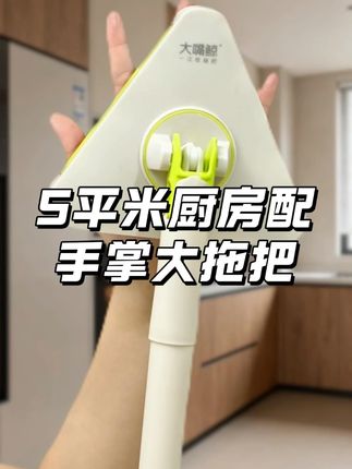 后悔没早发现之大嘴鲸三角夹布拖把,配上厨房湿巾,搞定厨房油污轻轻松松#好物推荐🔥 #生活好帮手 #打扫卫生 #自用居家实用好物推荐 #居家必备