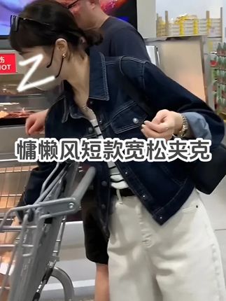 韩版复古黑蓝色牛仔外套女装2025春季新款 #品质女装 #通勤搭配 #拽姐穿搭 #夹克外套 #潮流不息种草不止