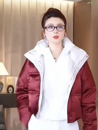 2025新款女夹棉短外套,修身洋气小个子必备! #小个子外套 #女夹棉短外套 #2025新款外套 #洋气夹克棉袄 #修身气质外套