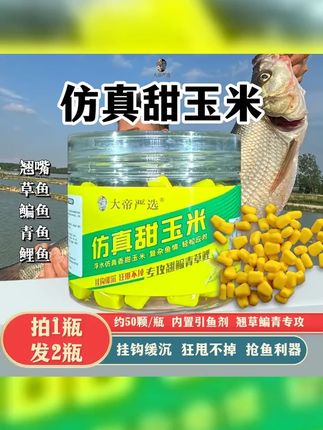 仿真玉米粒黑坑水库假饵草青翘嘴软饵反底钓法玉米味鱼饵 #翘嘴 #玉米 #草鱼 #青鱼 #玉米钓鱼