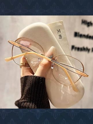 时尚新款无框切边防蓝光显年轻高档正品优雅轻巧女士高清老花眼镜#眼镜 #老花镜 #眼镜推荐 #防蓝光眼镜 #眼镜分享