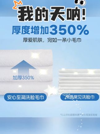 第三代加厚#洗脸巾 女士卸妆擦脸周抛洁面毛巾抽取母婴优选#加厚洗脸巾 #加厚洗脸巾一次性棉柔巾 #加厚洗脸巾抽取式
