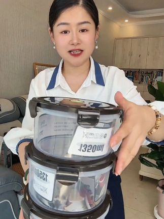 高品质高颜值圆形保鲜盒,拍一发五,到手5个装#厨房好物 #保鲜盒 #便当盒 #冰箱收纳 #厨房好物