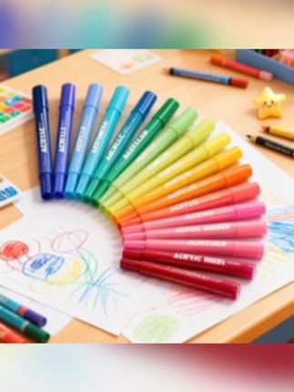 #丙烯马克笔 软头丙烯马克笔彩色幼儿园可水洗不透色可叠色小学生美术专用画笔 #不透色马克笔 #软头马克笔 #绘画马克笔 #可叠色马克笔