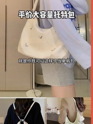 平价又大容量的托特包👜!上课或者通勤背都超级合适!#包包推荐 #平价包包 #大容量包包 #托特包推荐