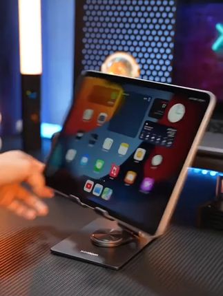 360旋转手机支架全金属碳素钢iPad平板支撑架吃鸡懒人可折叠便携  #平板支架  #手机支架  #折叠支架  #支架  #全金属支架