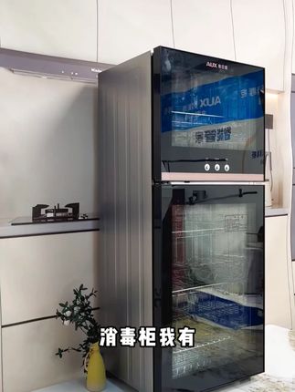 AUX/奥克斯家用消毒柜立式高温烘干新升级304双门大容量餐具A02#家用消毒柜 #奥克斯 #高温烘干 #双门大容量 #餐具消毒