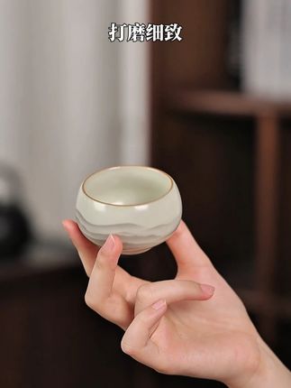 日常泡茶能养出开片纹,越用越有诗意#汝窑茶具 #茶具套装 #唐丰见山西施壶套装