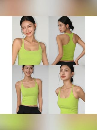 瑜伽背心女韩国健身聚拢防震细带一体瑜伽服胸垫外穿美背跑步文胸#瑜伽背心 #跑步文胸 #聚拢 #防震 #瑜伽服