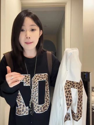 秋冬女装长袖圆领薄款秋季印花字母T恤春秋上衣千金风中性风 #今天穿什么 #气质穿搭 #时尚穿搭 #ootd穿搭 #小众设计感
