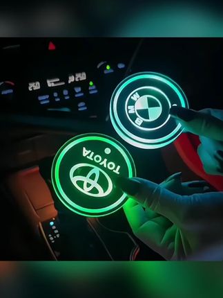 安车安  汽车车载七彩氛围灯发光水杯垫车用智能感应氛围灯可充电#汽车氛围灯 #车载水杯垫 #七彩灯光 #智能感应 #安车安产品