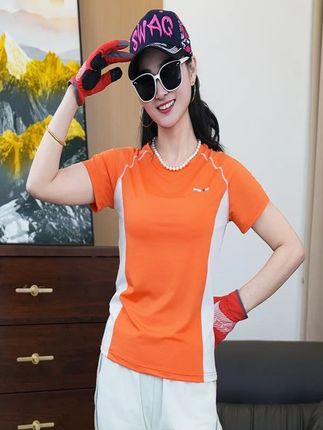 新款夏季户外速干衣短袖T恤女圆领运动登山徒步吸湿排汗透气快干#户外穿搭 #速干衣