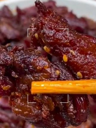 梗小姐内蒙风干牛肉筋特色即食筋头巴脑下酒菜草原休闲零食牛筋肉 #好吃到停不下来 #牛肉筋 #开袋即食 #解馋 #零食推荐