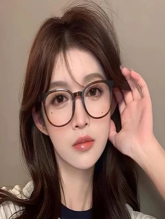 大框TR90韩系眼镜近视女专业可配有度数散光镜片素颜显瘦茶色眼镜#眼镜 #近视眼镜 #韩系眼镜 #茶色眼镜