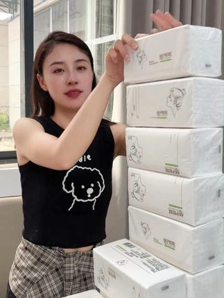 大包抽纸真的耐用,一张顶两张,全家都够用#桔子姑娘纸巾