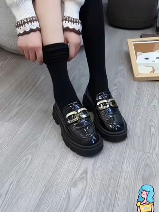 浅飞纯色女士小腿袜秋冬季长筒袜透气吸汗女袜显瘦堆堆袜JK高筒袜#浅飞纯色女士