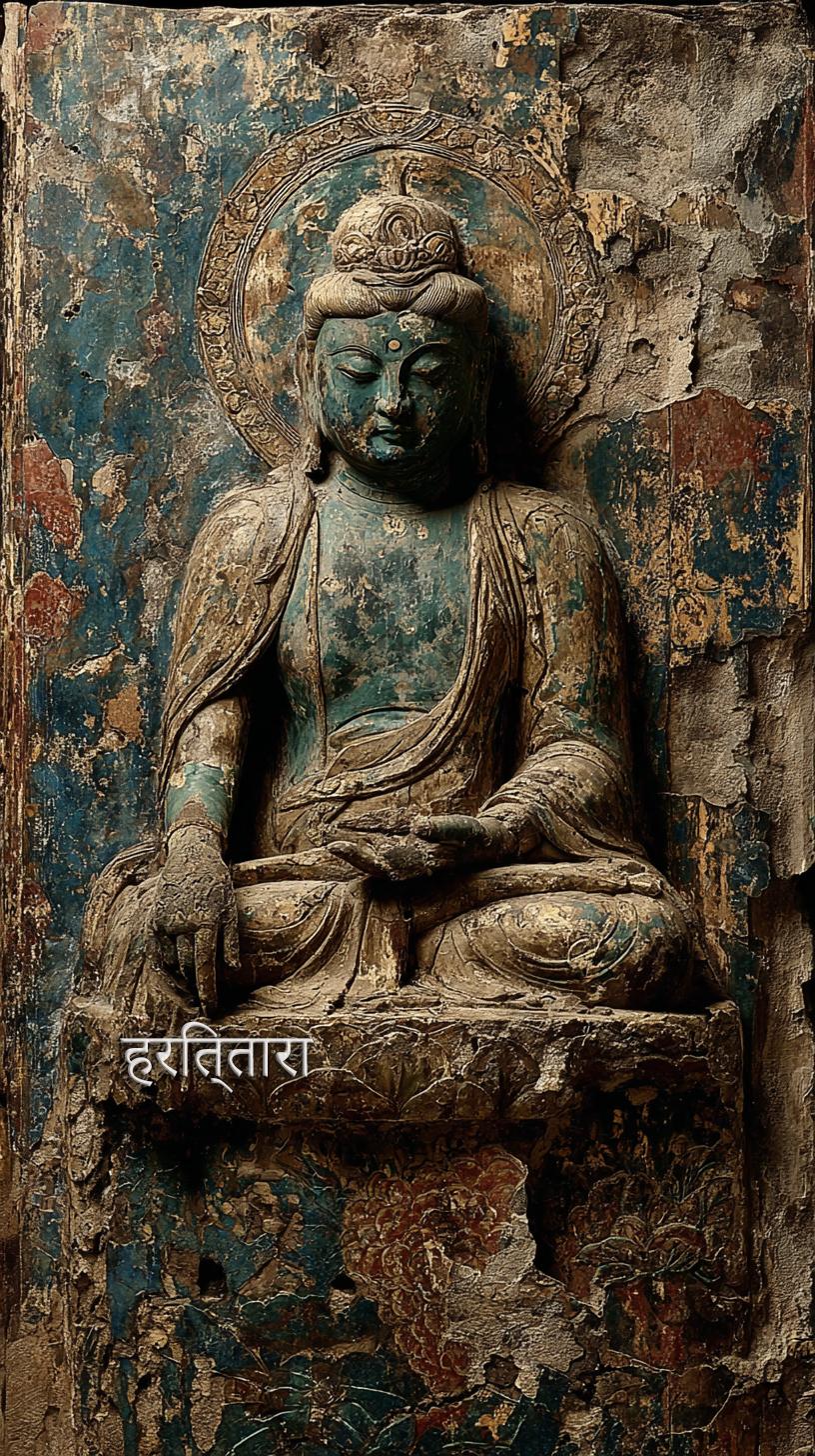 《疾风绿光》——绿度母。你从莲花里走来 身影清翠如春 一抹绿光 便穿透层层黑暗 有人在火中呼救 你就是甘泉 有人在水里挣扎 你就是舟楫 你像风 迅疾而自在 一声呼唤 便已抵达苦难之所 你像母亲 慈眼垂顾 哪怕低低的叹息 也能被你听见 绿度母啊—— 你的步伐 轻快如歌 你的慈悲 无尽如空 只要念起你的名字 心就有了光 再多险难 也生出安稳 #大悟 #国风 #修行 #视觉艺术 #绿度母