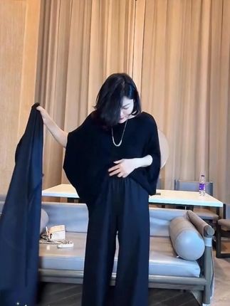 TANTAN 羊毛 气质时尚休闲直筒裤#老谭私服 #直筒裤 #夏季新款 #遮肉显瘦 #显高显瘦显腿长