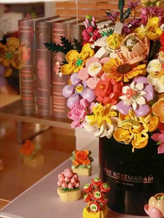 永生花积木花束玩具 #情人节摆件 #永生花玩具 #情人节礼物 #送女友礼物 #520礼物
