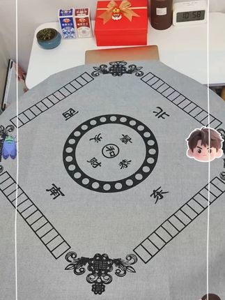 麻将桌布加厚加大防滑消音麻将手搓布手打麻将麻将垫带兜#麻将 #麻将桌布 #搓麻将 #麻将麻将抖起来