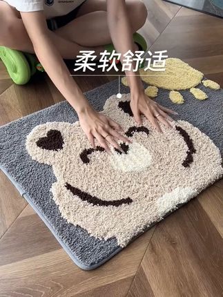 #大江地垫 不想浴室拖水渍的买来这张吸水垫,实用性杠杠的#实用好物 #浴室地垫 #吸水防滑 #厂家直发