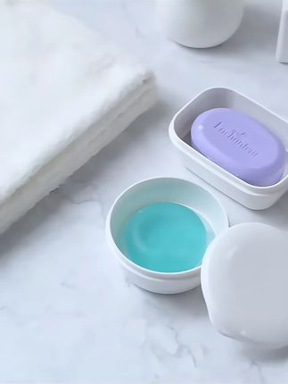 日本便携式旅行肥皂盒密封防水香皂盒卫生间创意带盖沥水皂架#旅行必备 #肥皂盒 #防水设计 #创意家居 #日本好物