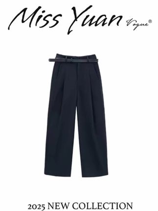 M.Y. 媛总【修腿神裤】夏季新款高腰休闲裤阔腿显瘦九分裤 #显瘦显高显腿长#阔腿裤#九分裤穿搭#DIRO#腿粗怎么选裤子
