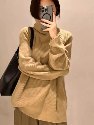 #秋冬毛衣女 #显瘦显高 #毛衣穿搭 #高领毛衣女 #针织衫女秋冬