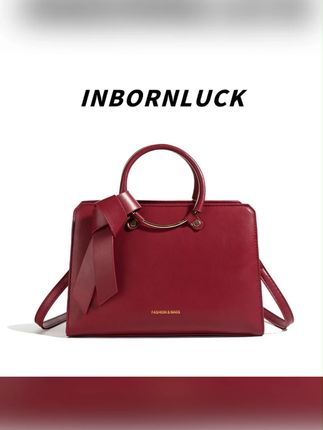 INBORNLUCK红色新娘包轻奢气质手提包小众时尚百搭大容量婚包斜跨#手提包 #斜挎包 #包包 #手提包包 #大容量包包