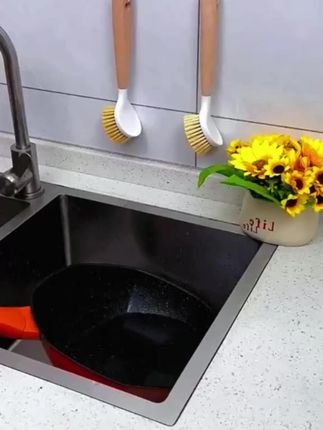 爱格锅刷洗锅家用洗碗刷不伤锅刷碗清洁刷长柄厨房刷沾油刷锅刷子#厨房清洁 #家用刷具 #长柄锅刷 #爱格好物 #厨房必备