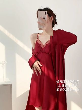 新款冰丝睡衣女款春秋款长袖高级感 #睡衣家居服#睡衣控#面料柔软舒适#欧若风