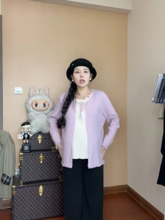 【大码】秋冬穿搭女别致设计感长袖百搭针织毛衣 #今天穿什么 #毛衣穿搭 #长袖 #百搭上衣 #大码穿搭