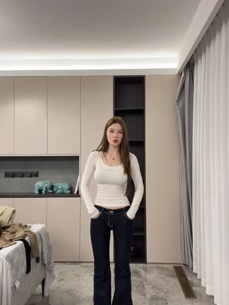 OTM DENIM【星夏】低腰弹力喇叭裤不易褪色丹宁秋冬新款 #ootd穿搭 #高级感 #品质女装 #显瘦裤子 #牛仔裤