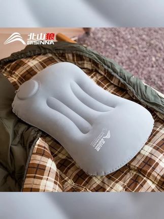 北山狼充气枕头户外露营旅游飞机按压枕旅行颈枕便携靠腰午睡神器 #充气枕头